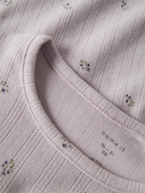 NAME IT Hulmønstret Bluse Berries Lilac Marble